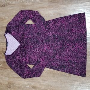 (S) Gina Bennoit Patterned European Comfy Casual Vacation Weekend Office Ruched